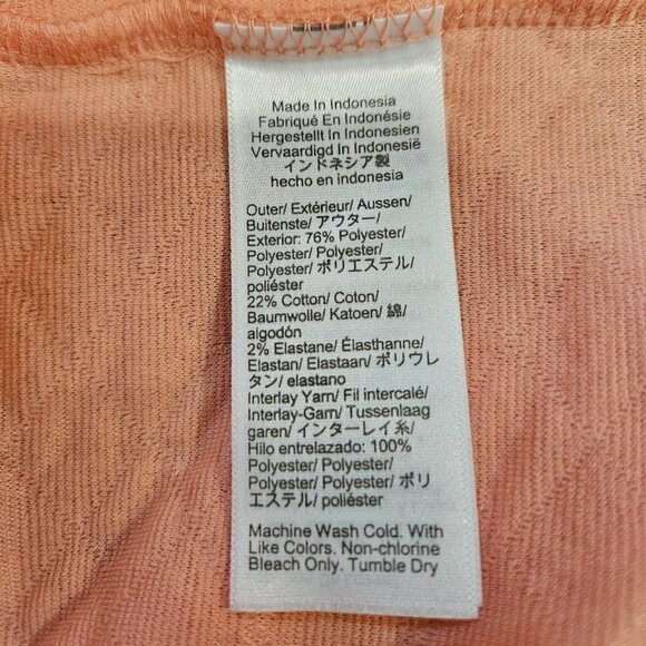 J. Crew Factory Quilted Button Neck Sweatshirt in Coral Medium Comfy Chic - Picture 8 of 10